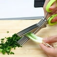 thumbnail image 2 of 1pc 5 Layers Stainless Steel Kitchen Shears - Perfect for Chopping Green Onions, Vegetables, Herbs, and Spices - Essential Cooking Supplies, 2 of 12