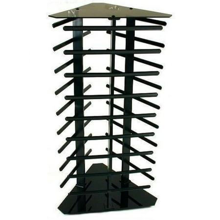 3 Sided Black Rotating Revolving Earrings Countertop Display Holds 108 2" Cards