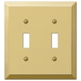 thumbnail image 1 of Century Polished Brass Steel - 2 Toggle Wallplate, 1 of 1