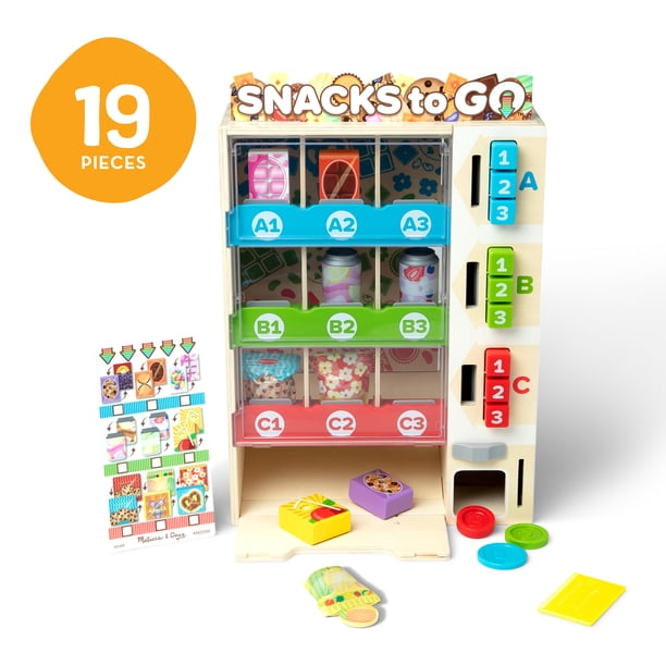 Melissa & Doug Wooden Vending Machine Play Set for Preschool
