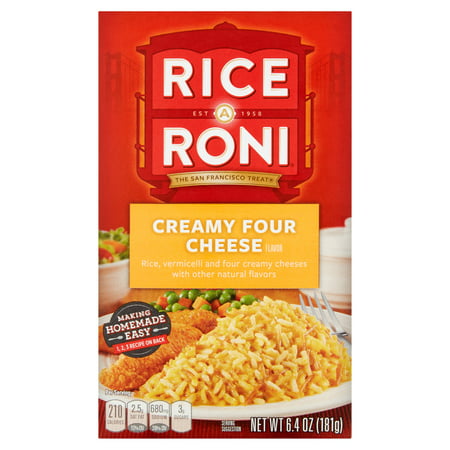 (12 Pack) Rice-A-Roni Rice & Vermicelli Mix, Creamy Four Cheese, 6.4 oz
