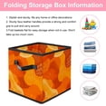 thumbnail image 3 of RATGDN Collapsible Fabric Cube Storage Bin with Double Handles for Living Room Bedroom Office Black - Orange Flowing Paint, 3 of 7