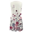 thumbnail image 5 of SMihono Robe Maxi Bohème d'Été pour Femmes Grande Taille Décontractée Imprimée Col en V Manches Courtes Ample Longueur Genou Robe de Plage, 5 of 5