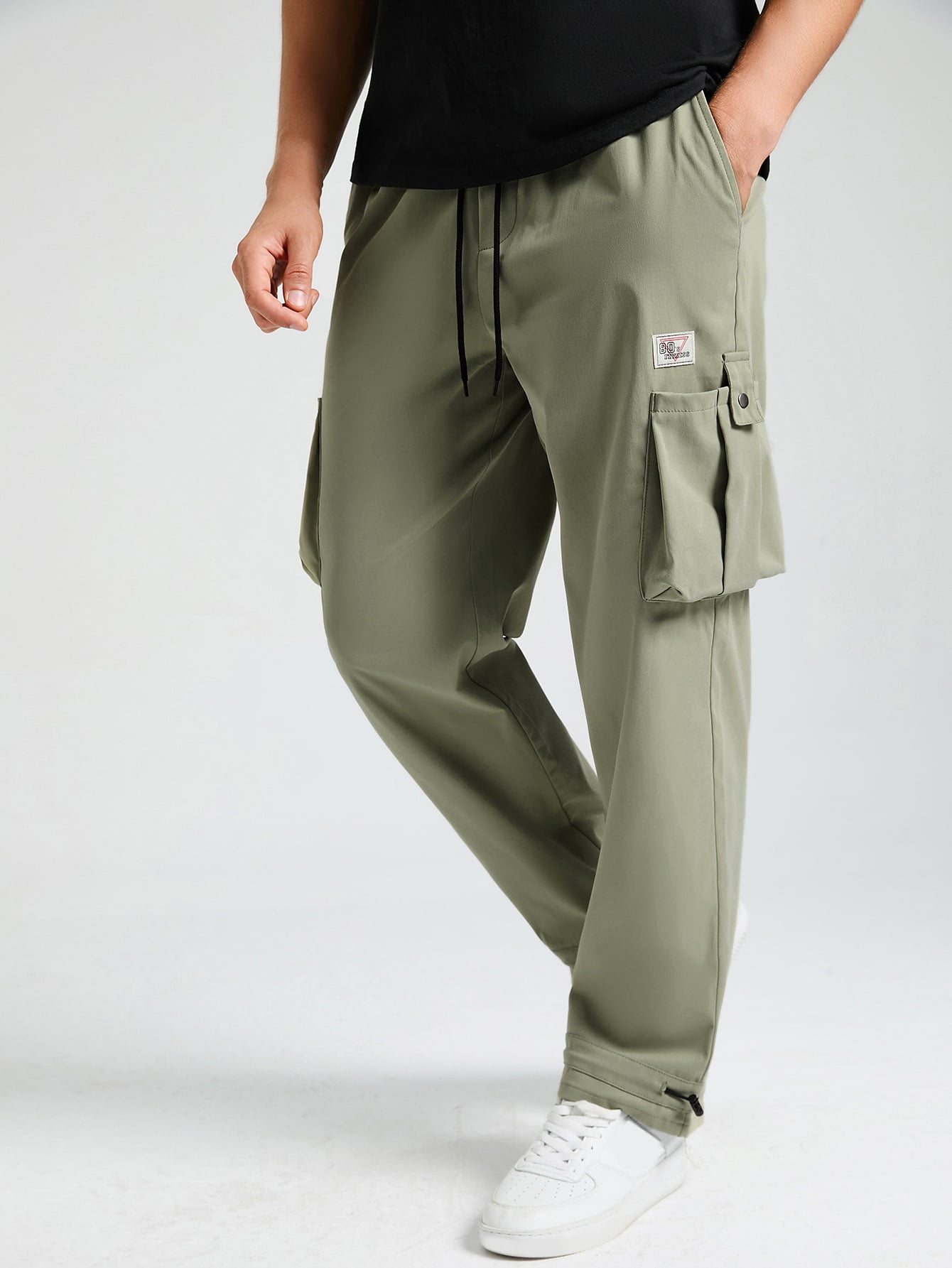 Army Green Street Men Patched Detail 