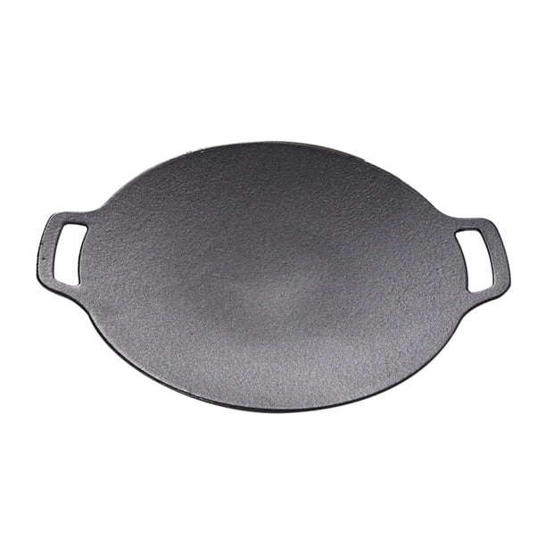 Wok de hierro fundido Freír Cocinar Parrilla redonda Bandeja para hornear BBQ