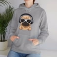 thumbnail image 7 of Sweatshirt, S - 5XL, Pug on a hoodie with headphones., 7 of 7