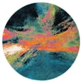 thumbnail image 2 of Safavieh Galaxy Rosamund Abstract Area Rug, Blue/Orange, 6'7" x 6'7" Round, 2 of 11