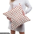 thumbnail image 4 of Ambesonne Valentine Fabric by the Yard Upholstery, Hearts Honeymoon, 1 Yard, Orange White, 4 of 4