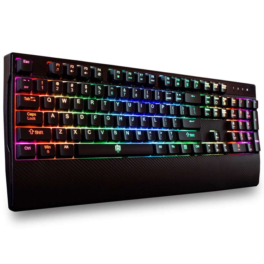 Deco Gear MECHBRD100 Mechanical Gaming Keyboard - RGB Back Lighting - Anti-Ghosting - Black Bundle with 1 Year Extended Warranty