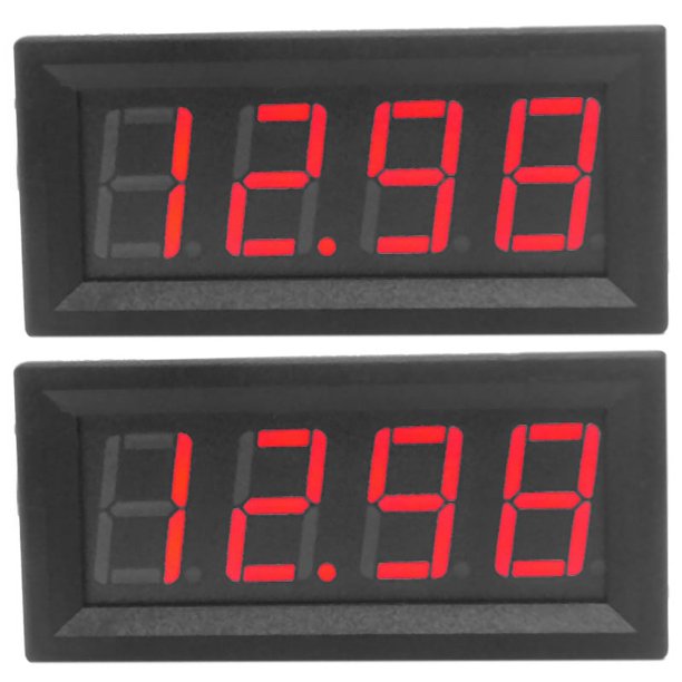 2X 0.56 Pulgadas Mini Digital Pantalla LED 4 Bits 0-100V Panel del Voltímetro Probador de Medidor de Voltaje