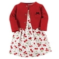 thumbnail image 1 of Hudson Baby Conjunto De Cárdigan Y Algodón Para Niñas, Vestido Informal, Cerezas 4T Us, 1 of 1