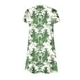 thumbnail image 6 of Floral Dress for Women Summer Casual Short Sleeve Button Front V Neck A-Line Swing Dress with Pockets, 6 of 7