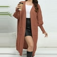 thumbnail image 2 of Aboser Oversized Long Cardigan Sweaters for Women Trendy Lantern Long Sleeve Sweater Coats Lightweight Cable Knit Dusters Open Front Maxi Length Sweaters with Pockets, 2 of 6