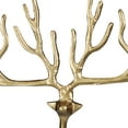 thumbnail image 3 of 15 Inch Metal Standing Reindeer Accent Decor, Big Antlers, Small, Gold- Saltoro Sherpi, 3 of 5