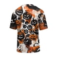 thumbnail image 6 of Kopltyrfg Halloween Shirts Mens Halloween Pumpkins Novelty Funny Scary Graphic Tee Costume Crew Neck Short Sleeve Shirts Green M, 6 of 7