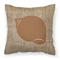 thumbnail image 2 of Carolines Treasures BB1099-BL-BN-PW1818 Shell Burlap and Brown   Canvas Fabric Decorative Pillow BB1099 18H x18W, 2 of 2