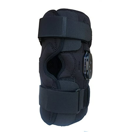 Alpha Medical Knee Brace Stabilizer & Compression Sleeve w/ Side Hinges & Straps for Knee Support, Injury Recovery & Prevention from Moderate to Major Injuries, for Men & Women L1833 (Best Way To Recover From Knee Injury)