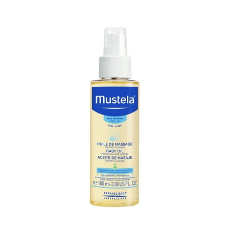 Mustela Baby Moisturizing Oil with Natural Avocado Oil, 3.38 oz