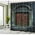 thumbnail image 5 of Ambesonne Gothic Shower Curtain, Antique Wooden Door, 69"Wx75"L, Grey Brown, 5 of 5