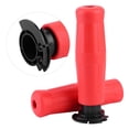 thumbnail image 4 of 2pcs 7/8in Vintage Rubber Throttle Handlebar Anti-Slip Motorcycle Handle Grip Modified PartsRed, 4 of 5