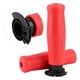 thumbnail image 4 of 2pcs 7/8in Vintage Rubber Throttle Handlebar Anti-Slip Motorcycle Handle Grip Modified PartsRed, 4 of 9