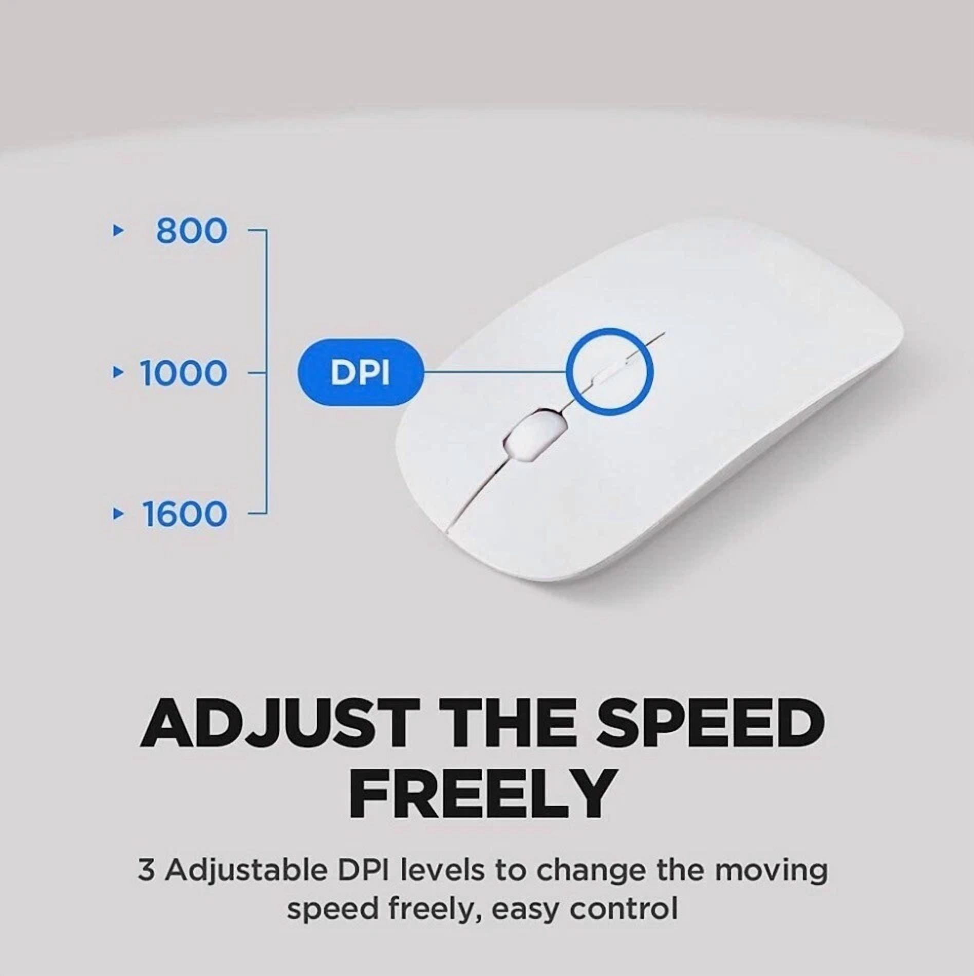 BUTTERFLY- 2.4Ghz Usb Wireless Optical Mouse Mice For Pc Laptop Computer (White)