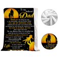 thumbnail image 3 of Fancy to My Dad from Daughter Flannel Fleece Throw Blanket 60"x50", Grateful Love Birthday Gift Throws Blankets, Happy Father's Day Present for Sofa, Super Cozy Lightweight Father Gifts Idea Style 2, 3 of 12