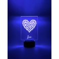 thumbnail image 5 of Couple Love Heart with Many HeartsNight Light Up Table Desk Lamp LED Personalized Free Engraved Custom Names - It's Wow - 16 Colors With Remote, Great Gift!, 5 of 10