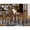 Brown Beige, variant on East West Furniture NFFO5-MAH-47 5-Piece Dining Room Table Set Includes 1 Butterfly Leaf Dining Table and 4 Light Sable Linen Fabric Parson Chairs with Button Tufted Back - Mahogany Finish