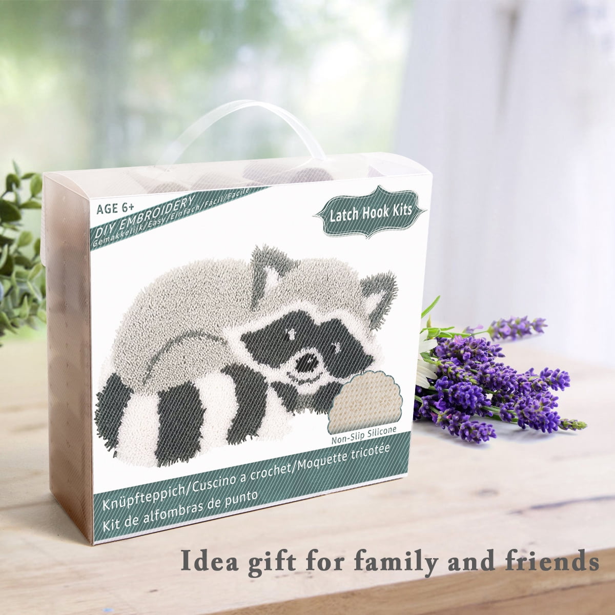 Latch hook rug kit,latch hook cushion kits,Panda Latch Hook Rug Kit for Adults Crocheting Carpet Rug Yarn Sofa Cushion Mat Tapestry DIY Carpet Arts Crafts 50×38cm/20*15in