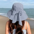 thumbnail image 3 of Hat Lady Sun Sun Visor Lady Wide Brim Hat Hat Spring And Summer Sun Chin Strap Bow Small Face Effect Sun Travel Outd Womens Swim Hat Pong Hats Boy Beach Hat Hard Hat with Retractable Visor Unchained, 3 of 3