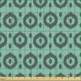 thumbnail image 2 of Ambesonne Ikat Fabric by the Yard Upholstery, Traditional Dots, 1 Yard, Turquoise Grey, 2 of 5
