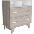 thumbnail image 4 of Gray / White Dresser For Bedroom Use - Two Drawers And Shelves Furniture: Drawer With Open Shelf, 4 of 4