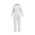 thumbnail image 4 of UTSJKR Women's Onesie Adult Fleece Long Sleeve Pajamas Heavyweight Cute Pjs Comfy One Piece Pajamas Fall Winter Jumpsuit Loungewear White L, 4 of 7
