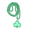thumbnail image 5 of Pink Season Shamrock Necklace Lucky Clover Green Hat Letters Long Round Beads Saint Patrick's Day Clover Adults Necklace Party Supplies, 5 of 8