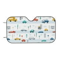 thumbnail image 7 of TEQUAN Sunshade for Car Windshield, Cute Cars Road Traffic Pattern Car Sun Shade, 51.2" x 27.5", 7 of 7