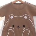 thumbnail image 4 of Sopiago Baby Boy Romper 0-18 Months Cotton Newborn Summer Clothes Short Sleeve Baby Outfit Soft Breathbale Cute Baby Boy Outfits Brown,0-3 Months, 4 of 4
