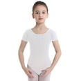 thumbnail image 3 of Nyeemya Combinaison de Danse Ballet une Pièce pour Filles Manches Courtes Classique Blanc 10, 3 of 7