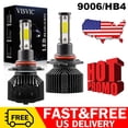 thumbnail image 3 of 2x 488W 9006 HB4 LED Headlight 48800LM White Beam 6000K Bulbs Kit Dual Side 9012, 3 of 5