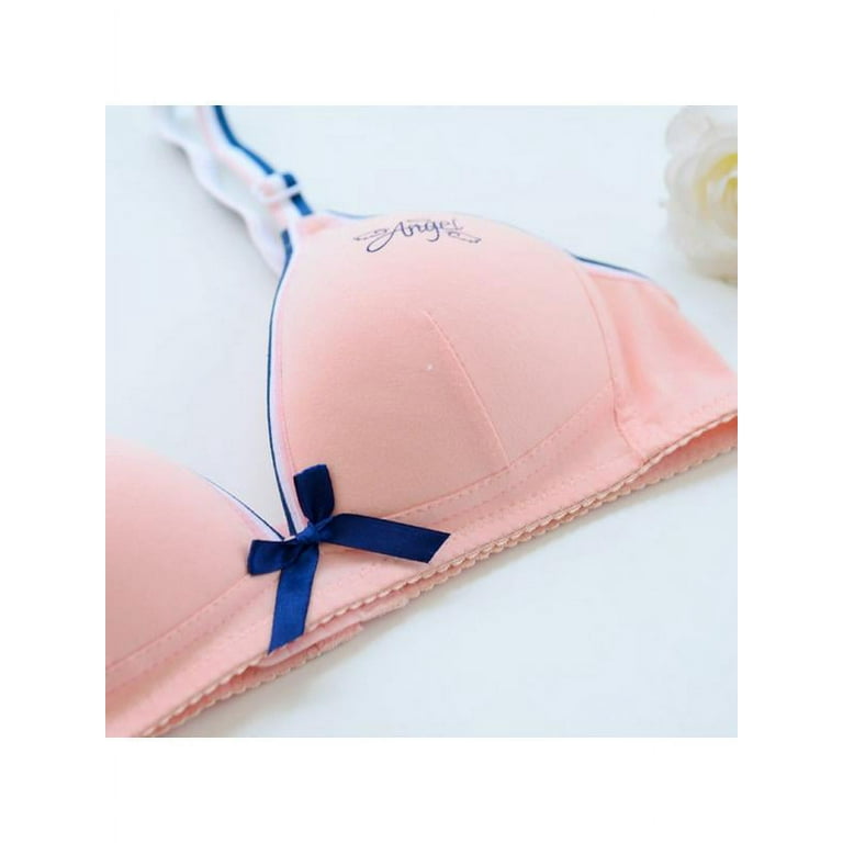 Young Girls Solid Soft Cotton Bra Puberty Teenage Breathable Underwear  Sport Training Bras for 8 9