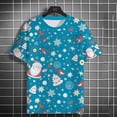 thumbnail image 5 of Camiseta de Navidad para hombre, camiseta de Festival, patrón de Reno de Papá Noel, Tops de manga corta con cuello redondo, Jersey deportivo, camisetas de verano, nuevo, 5 of 5