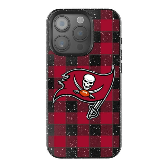 Keyscaper Tampa Bay Buccaneers Plaid Bling iPhone Case