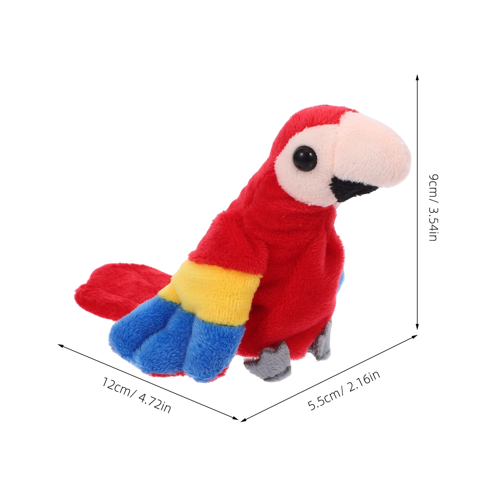 Siruishop Marionnette à Main Perroquet 20 cm Peluche pour Raconter une Histoire Jeu de Rôle Préscolaire Vert et Orange