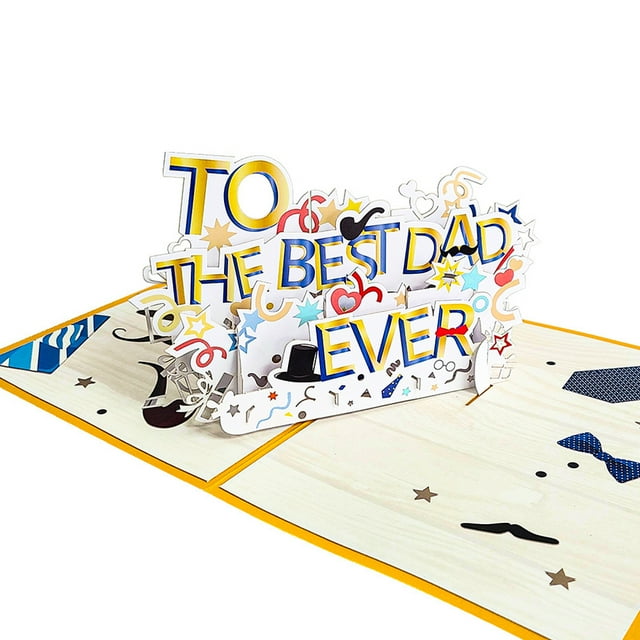 Fathers Day Card, Unforgettable Moment With Exquisite Craftsmanship, Handmade 3D Design For A Personal Touch, Intricate Laser-Cut Patterns On Eco-Friendly Paper, Big Space For