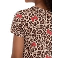 thumbnail image 4 of Minnie Mouse Girls Leopard Print Skater Dress with Short Sleeves, Sizes 4-12, 4 of 7