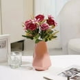 thumbnail image 6 of Hot Pink Simulated Flowers Roses Fake Flowers Bundle Wedding Home Furnishings Hotel Interior Decoration Artificial Flowers Decorative Ornaments Plastic Floral Stems Hot Pink For Centerpiec, 6 of 7