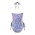 thumbnail image 4 of Women Plus Size Tankini Swimsuits Separate Gradient Star Print Swimsuit Holiday Beachwear Bathing Suit Tankini Swimsuit Set High Neck Tummy Control Top with Bottom Bathing Suits, 4 of 5