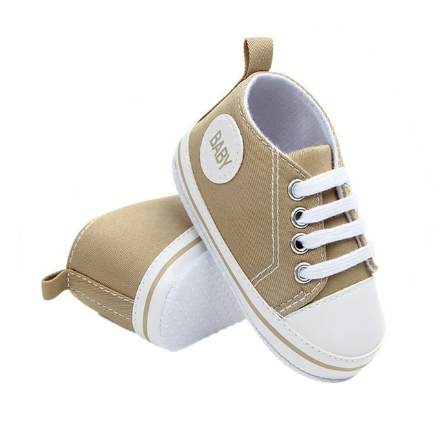 EYIIYE Baby Girl Boy Shoes High-Top Ankle Canvas Sneaker First Walker Shoes