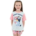 thumbnail image 2 of Bluey Girls Short Pajamas Pink Sizes 2T - 8, 2 of 3
