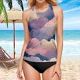 thumbnail image 5 of Women's Swimming Vest Women's Tankini Tops Swimming Vest for Women Soft and Smooth Suitable for Summer Beach Swimming Pool Parties L Purple Cloud Cartoon, 5 of 7